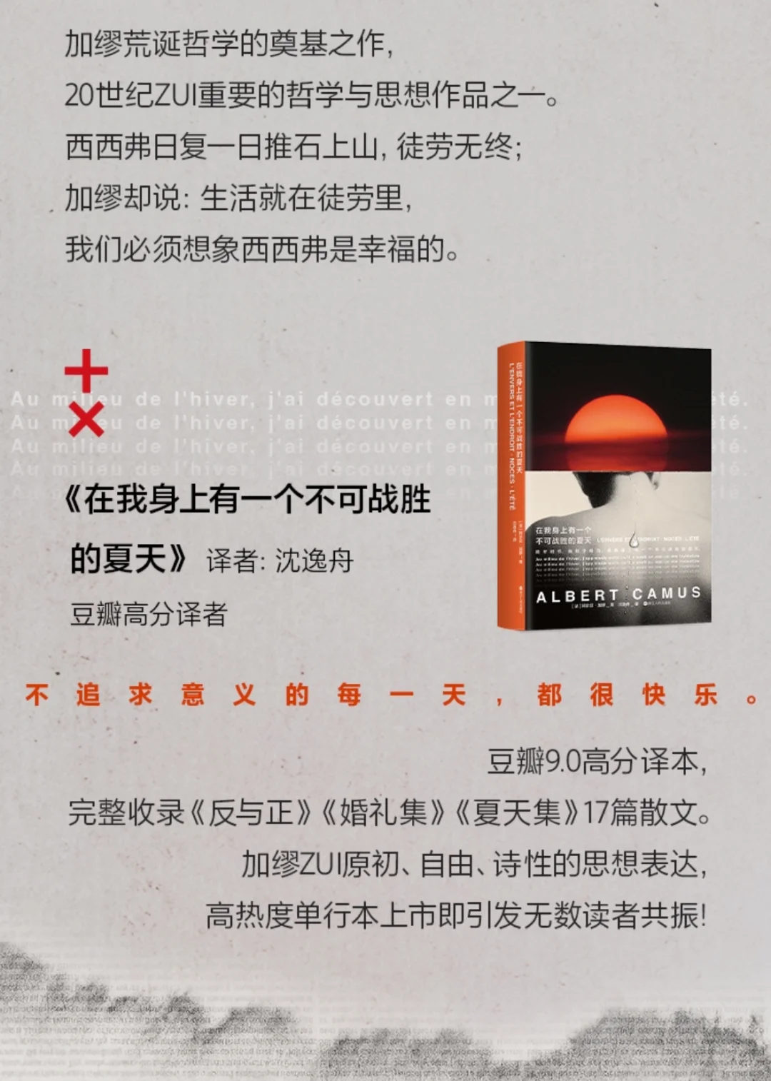 什么??你怎么知道我们出加缪文库本了？？
