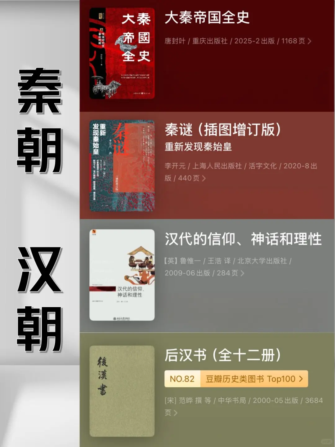 历史小白书单按顺序读历史这34本建议收藏