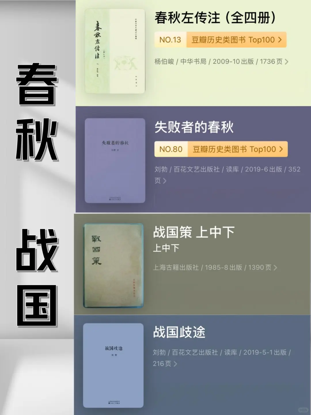 历史小白书单按顺序读历史这34本建议收藏