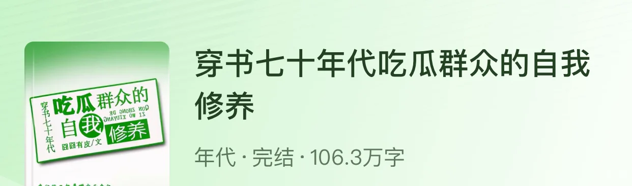 好看的年代文！