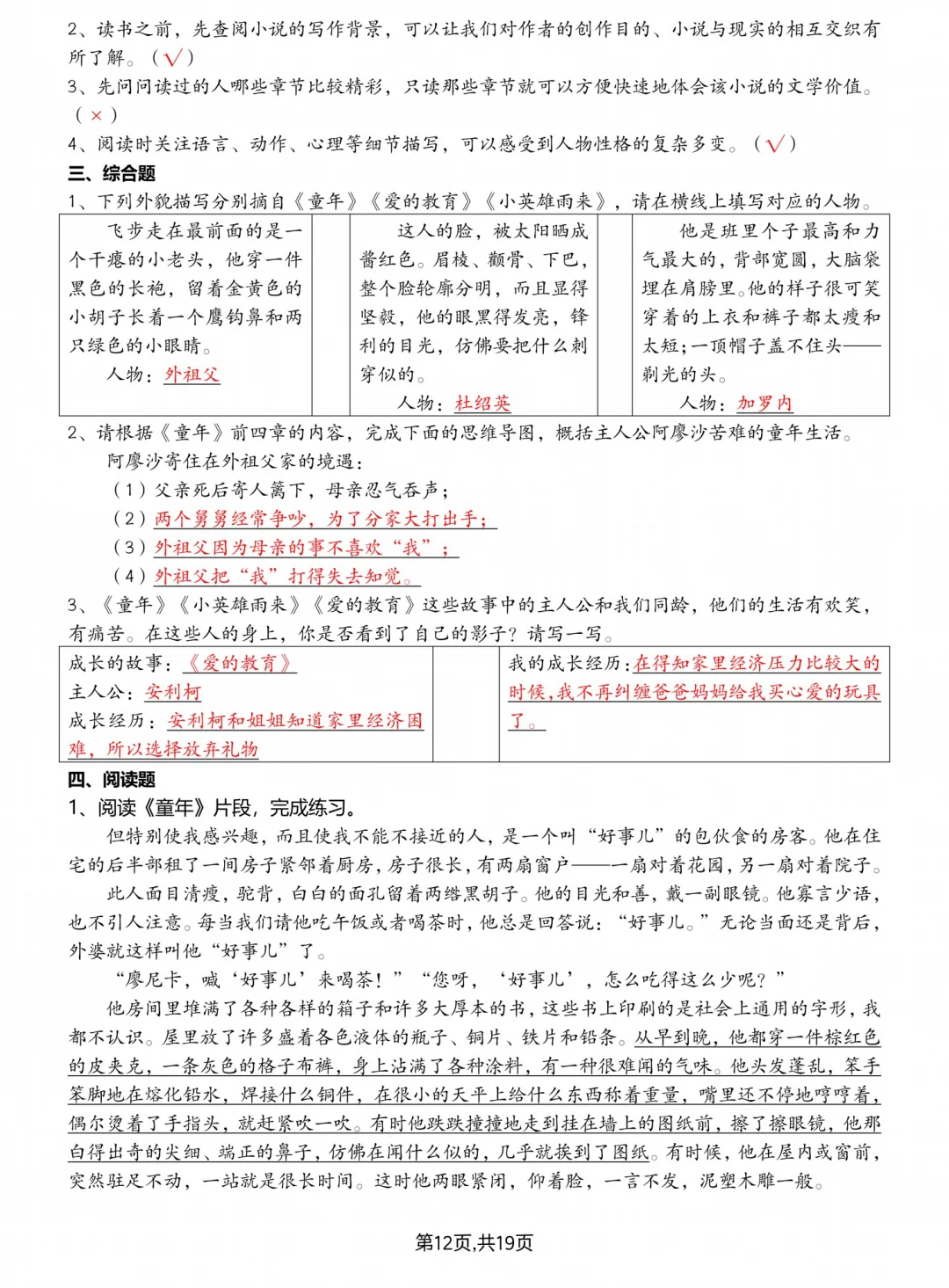 暑假必读❗️六上语文《快乐读书吧》知识点汇总