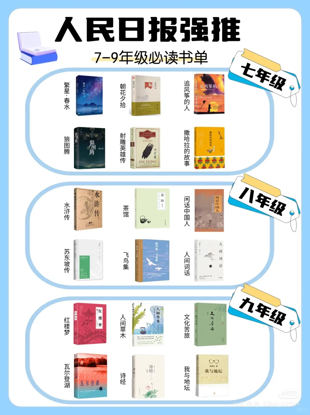 7-9年级必读书单来啦！📕