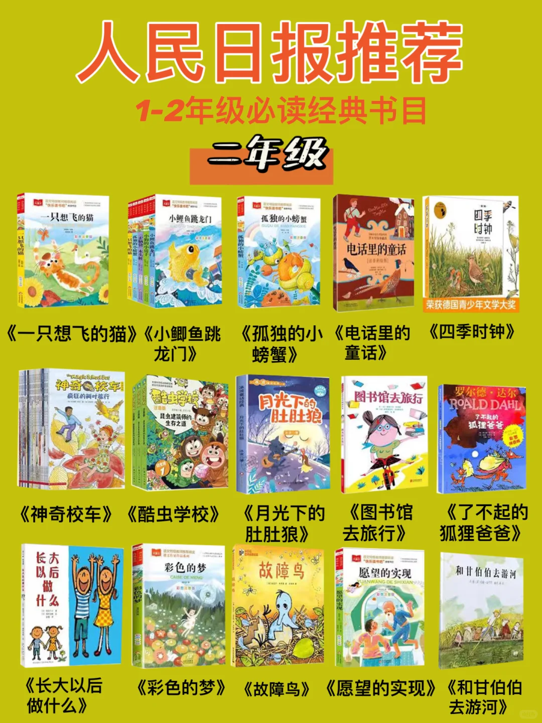 人民日报推荐❗️1-2年级必读经典书单