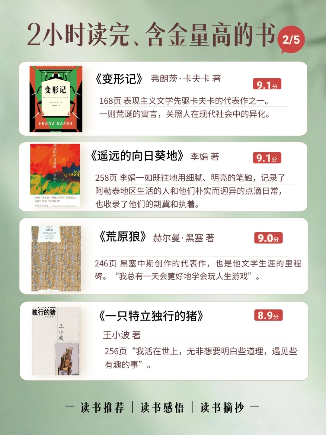 🔥2小时高铁、通勤路上｜就能读完的经典好书❗
