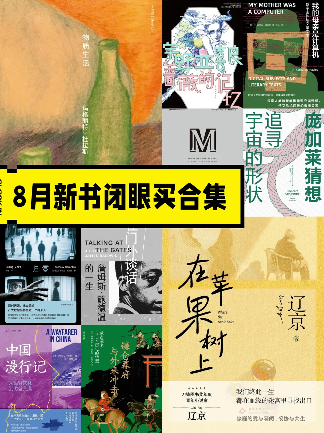👏🏻 高分书单｜八月新书｜好书必买合集‼️