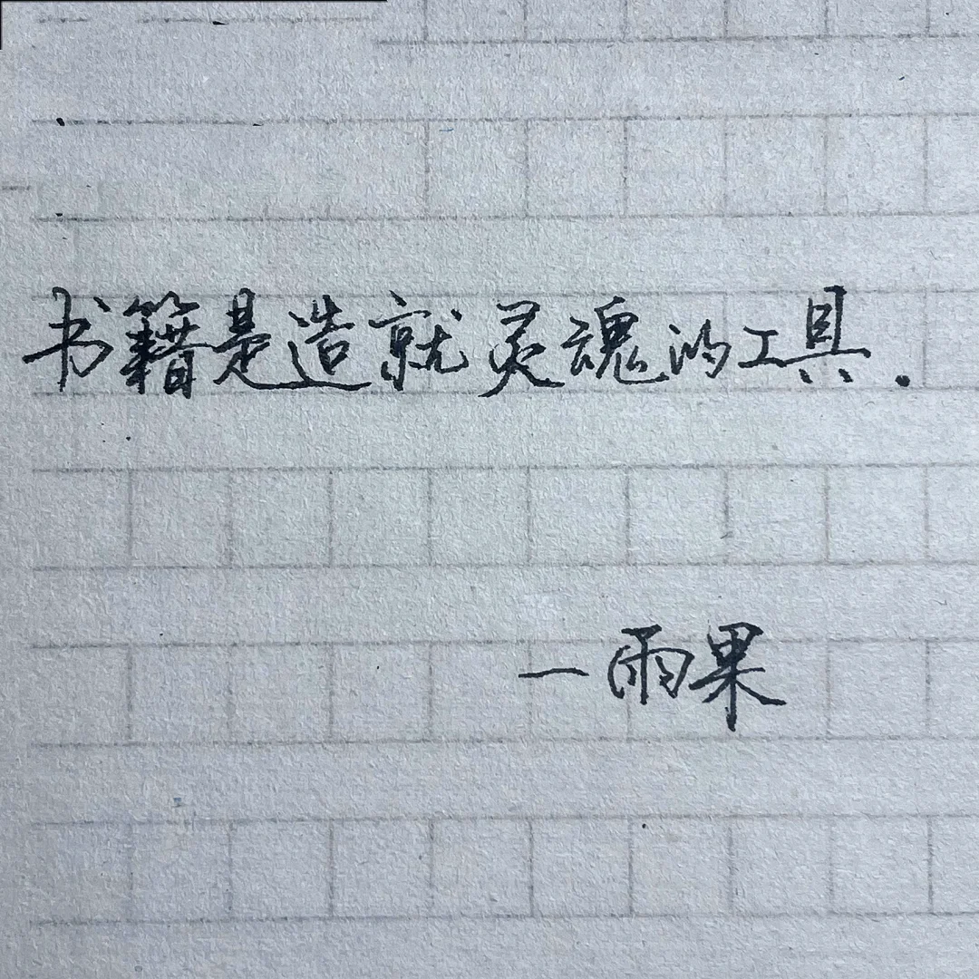 手写|读书名句—雨果：书籍是造就灵魂的工具