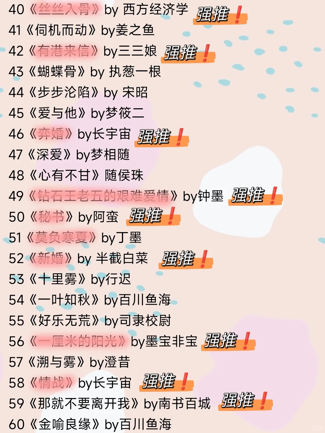 60本top级别高干文天花板❗上位者为爱低头