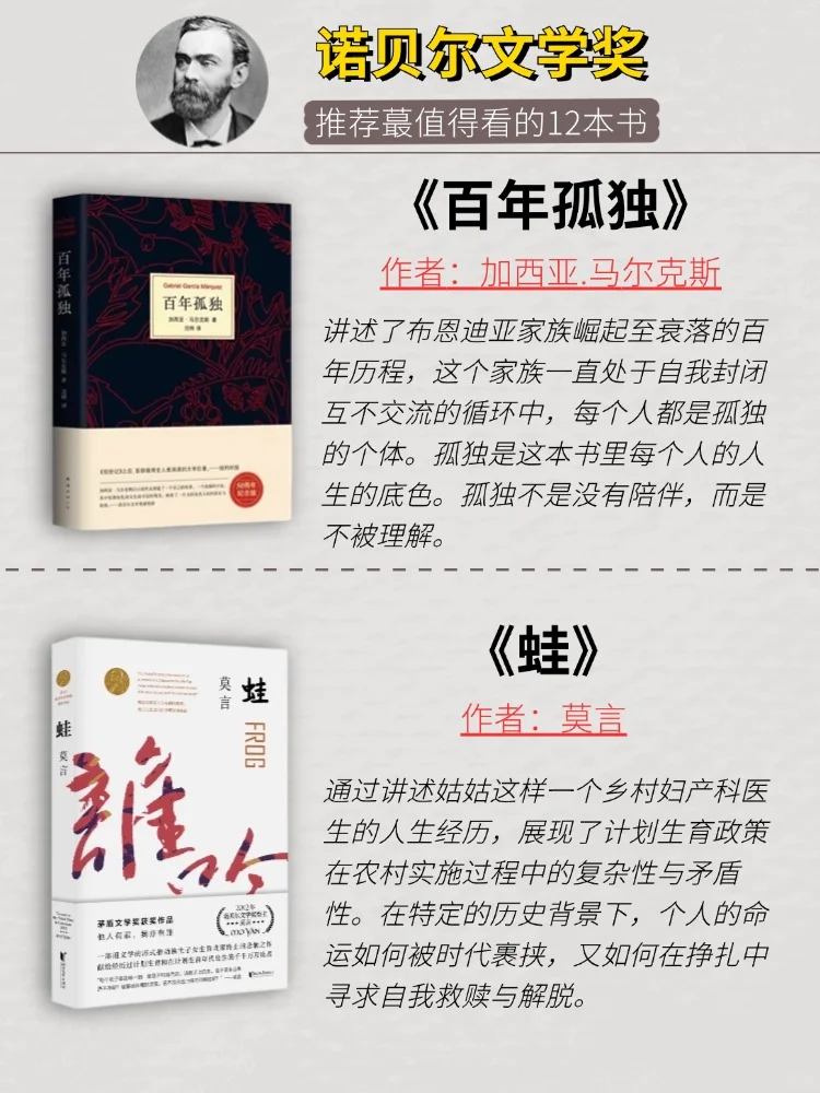 蕞值得珍藏的12本诺贝尔文学奖书籍