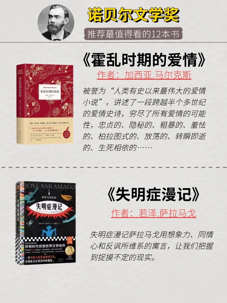 蕞值得珍藏的12本诺贝尔文学奖书籍