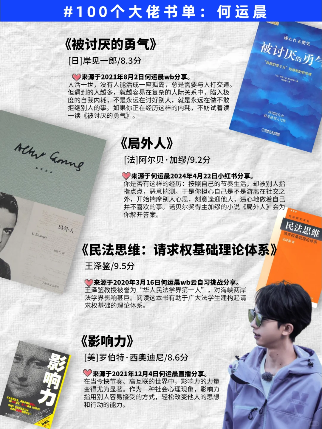 女生们请反复读何运晨推荐的39本书！！！