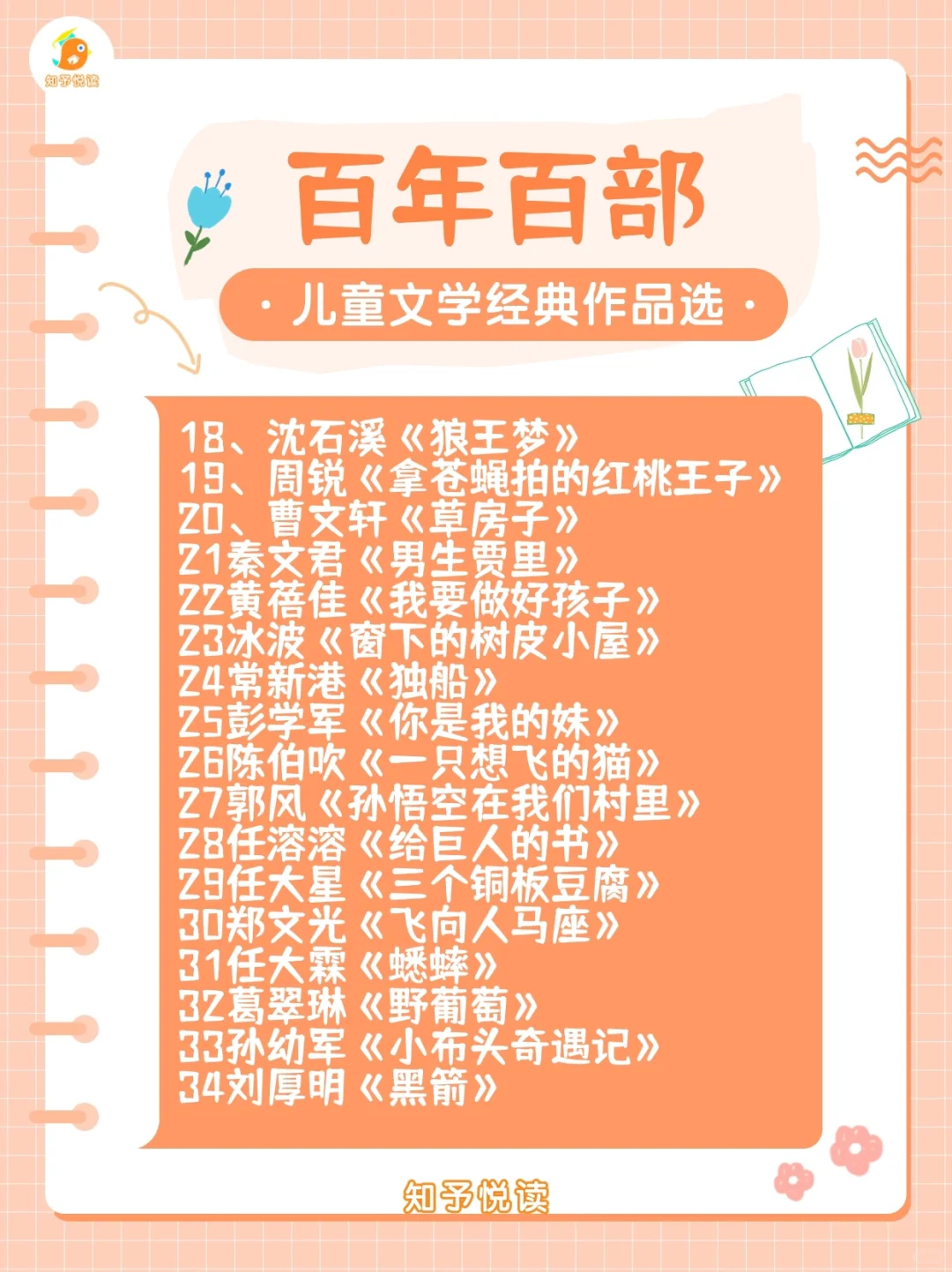 百年百部儿童文学经典作品选荐