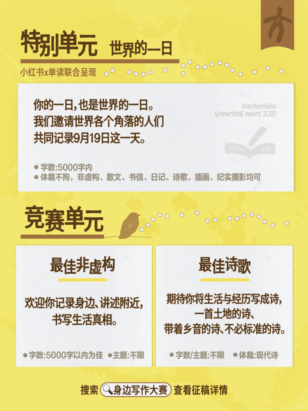奖金25万元🔥小红书第二届身边写作征文大赛