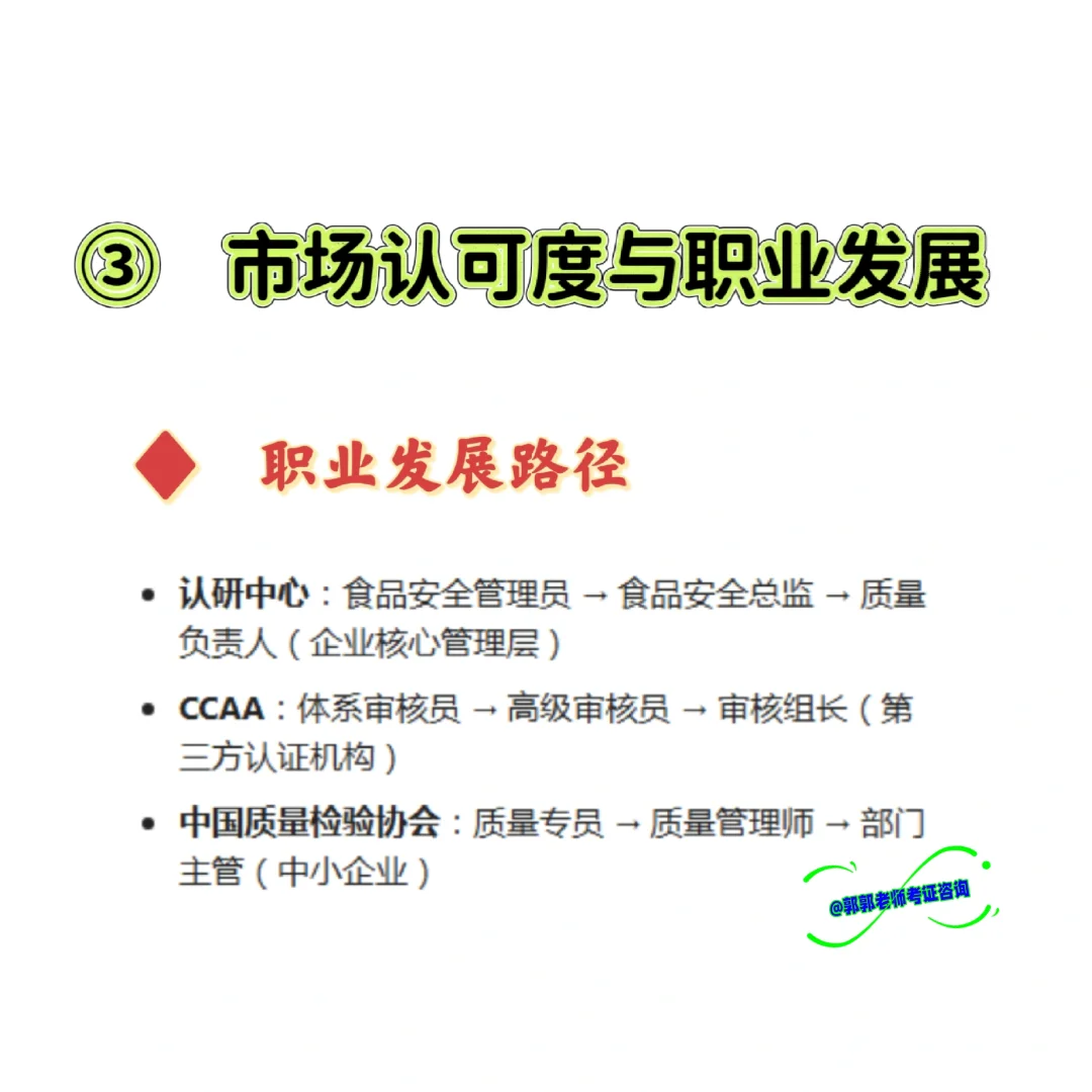 选对食品安全员证书少走弯路！3大机构对比