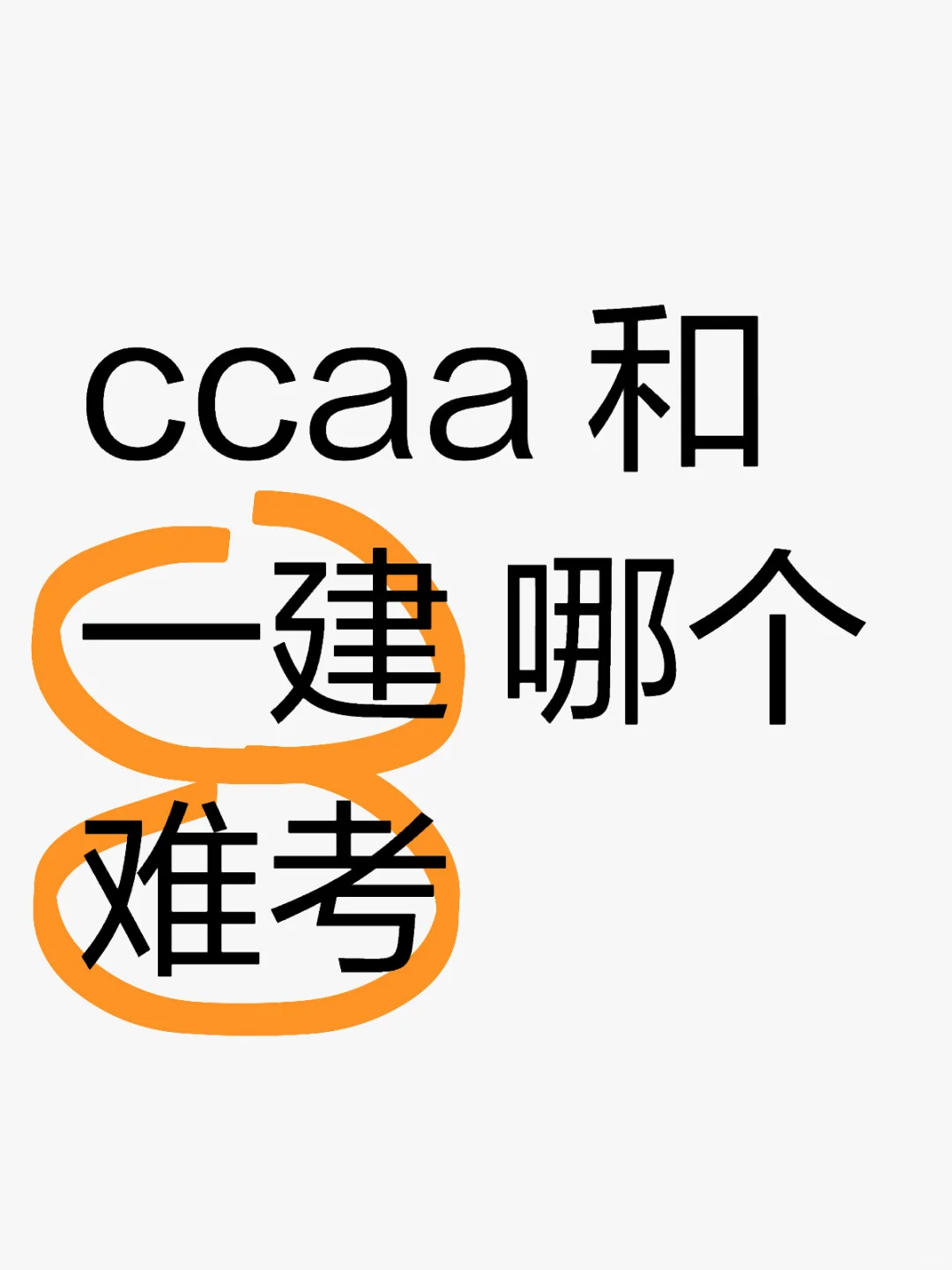 CCAA和一建建筑，哪个更难考过？