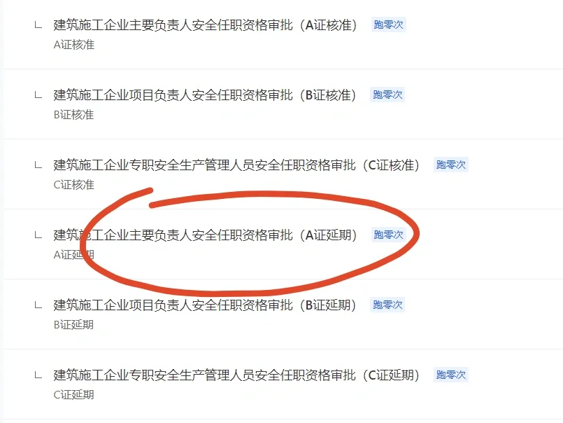 三类人员A证延期