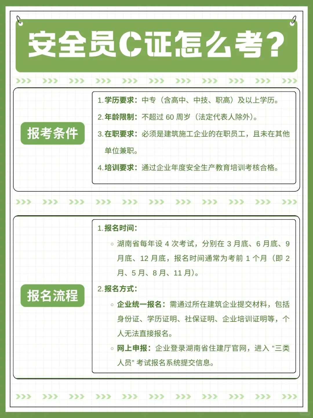 住建厅安全员C证报名条件！