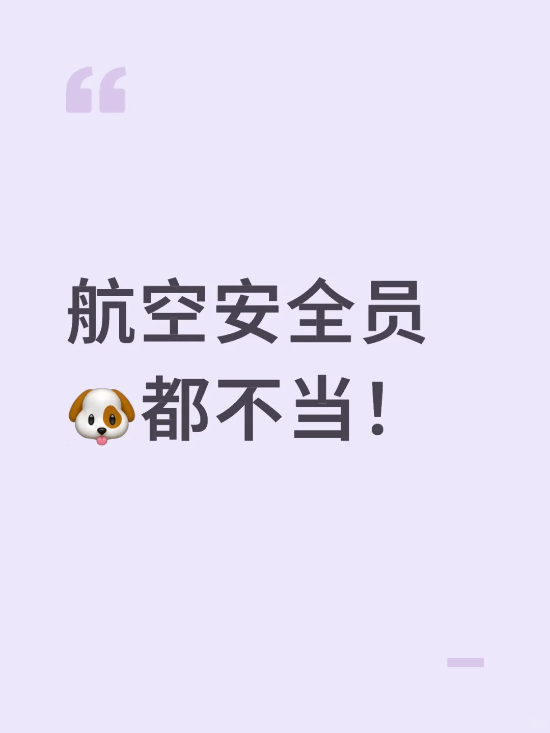 当！🐶不当我当，当的就是安全员！