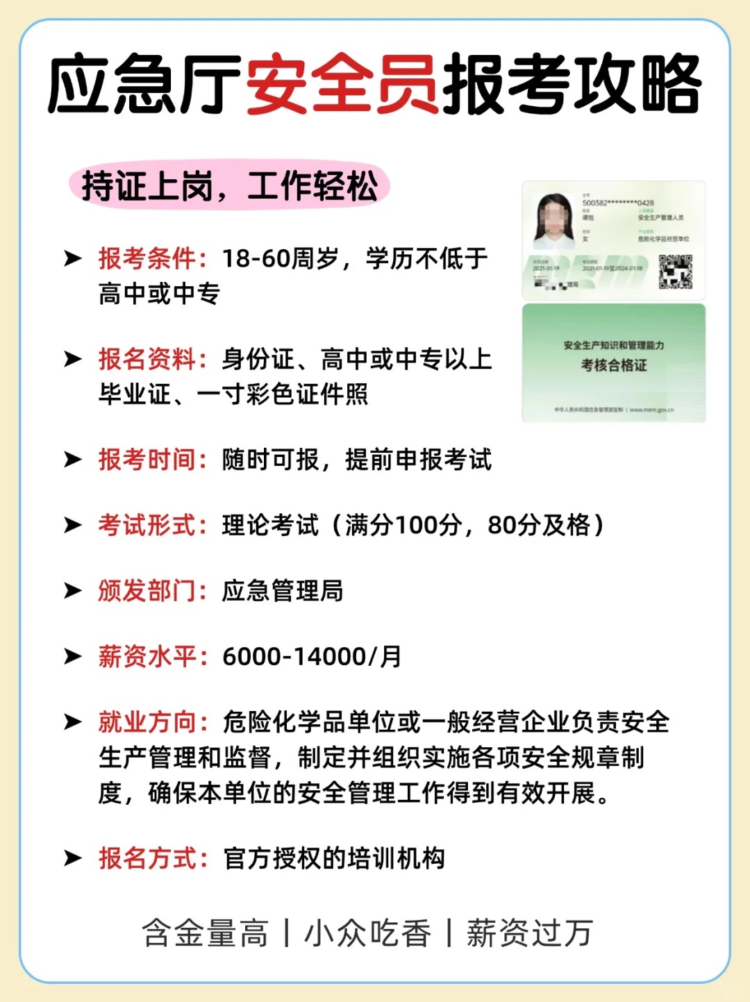 应急厅安全员证怎么考❓