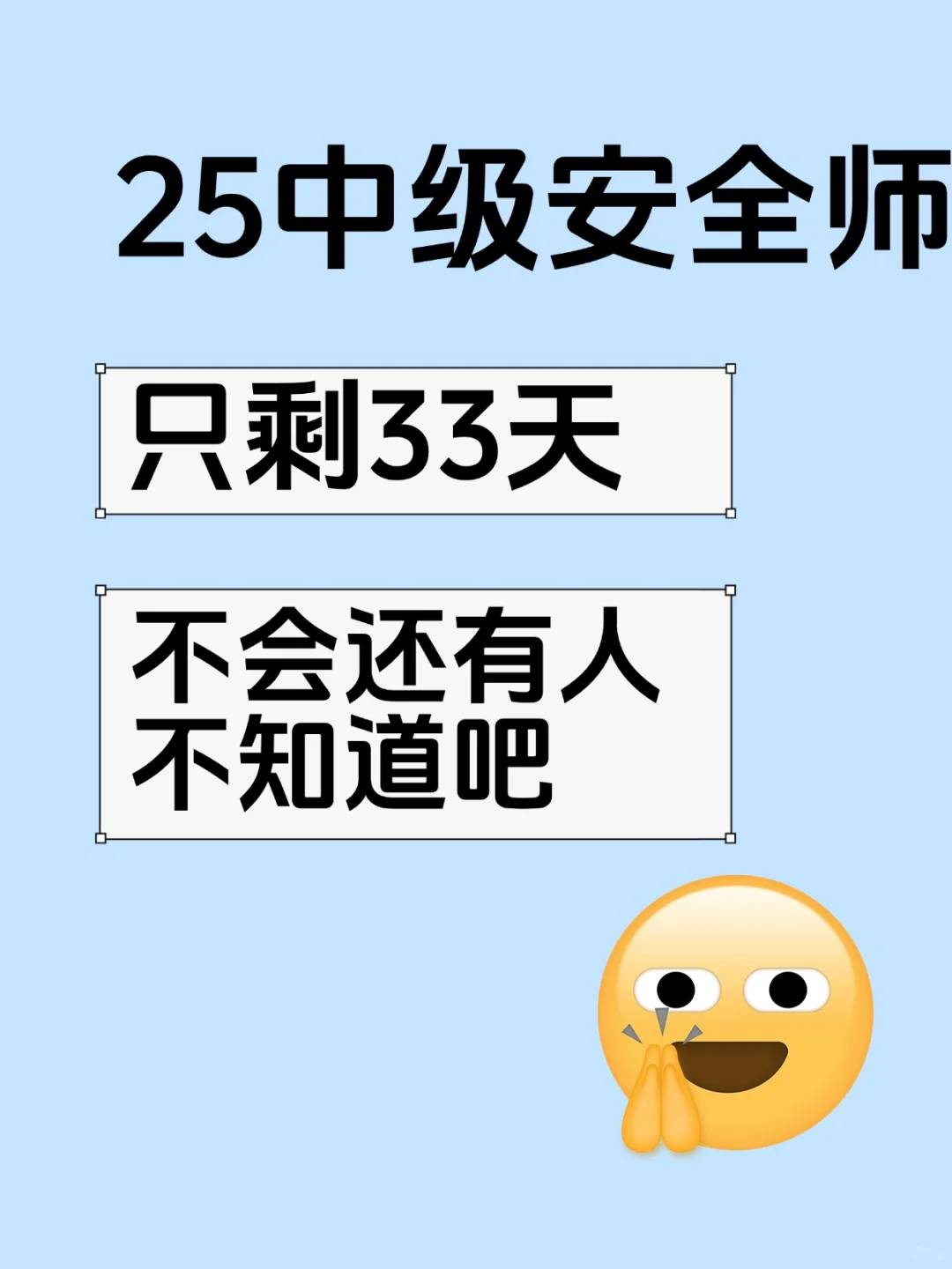 25中级安全师只剩33天不会还有人不知道吧
