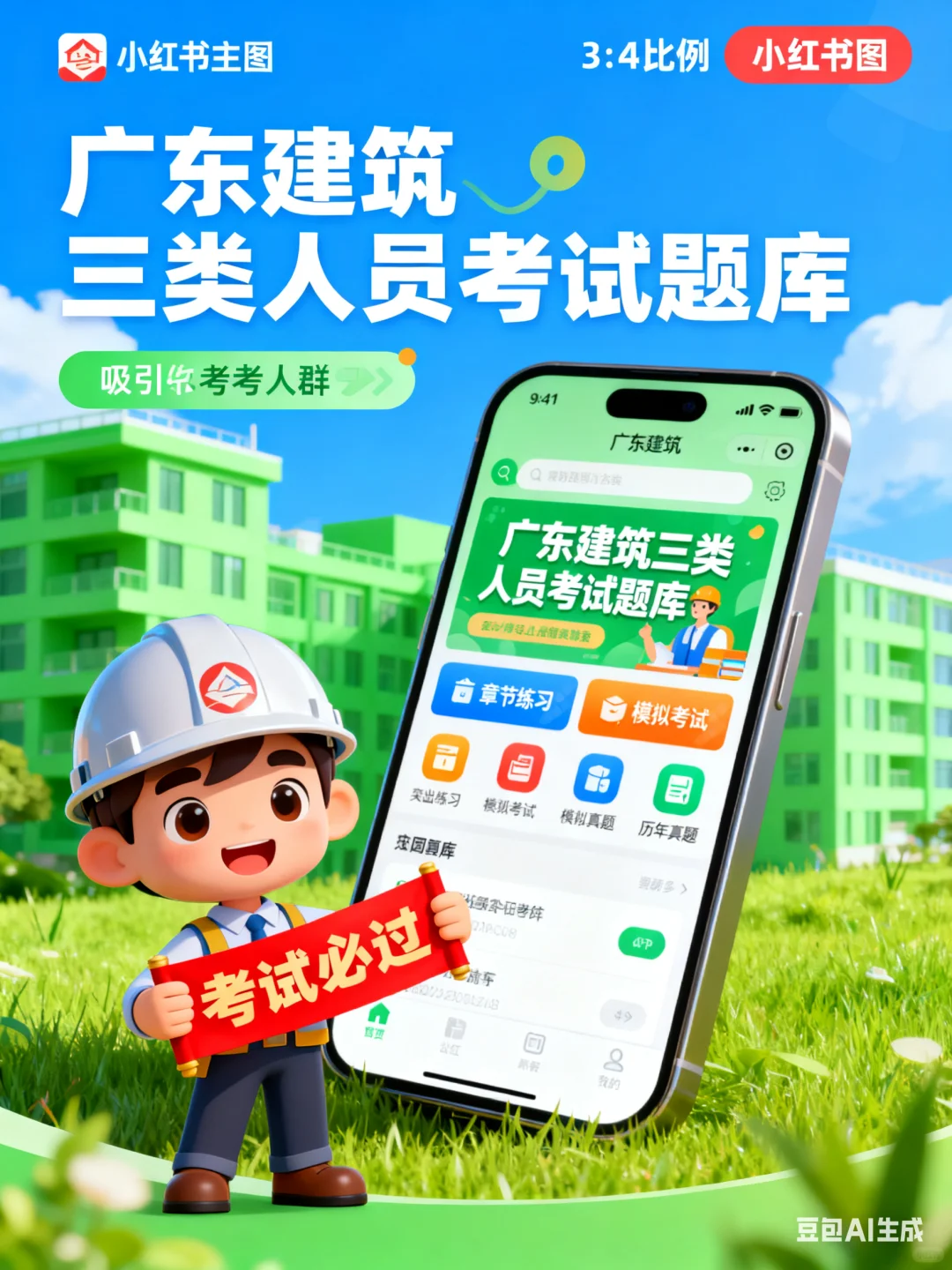 广东考建筑安全员考试题库宝子，救星来了！
