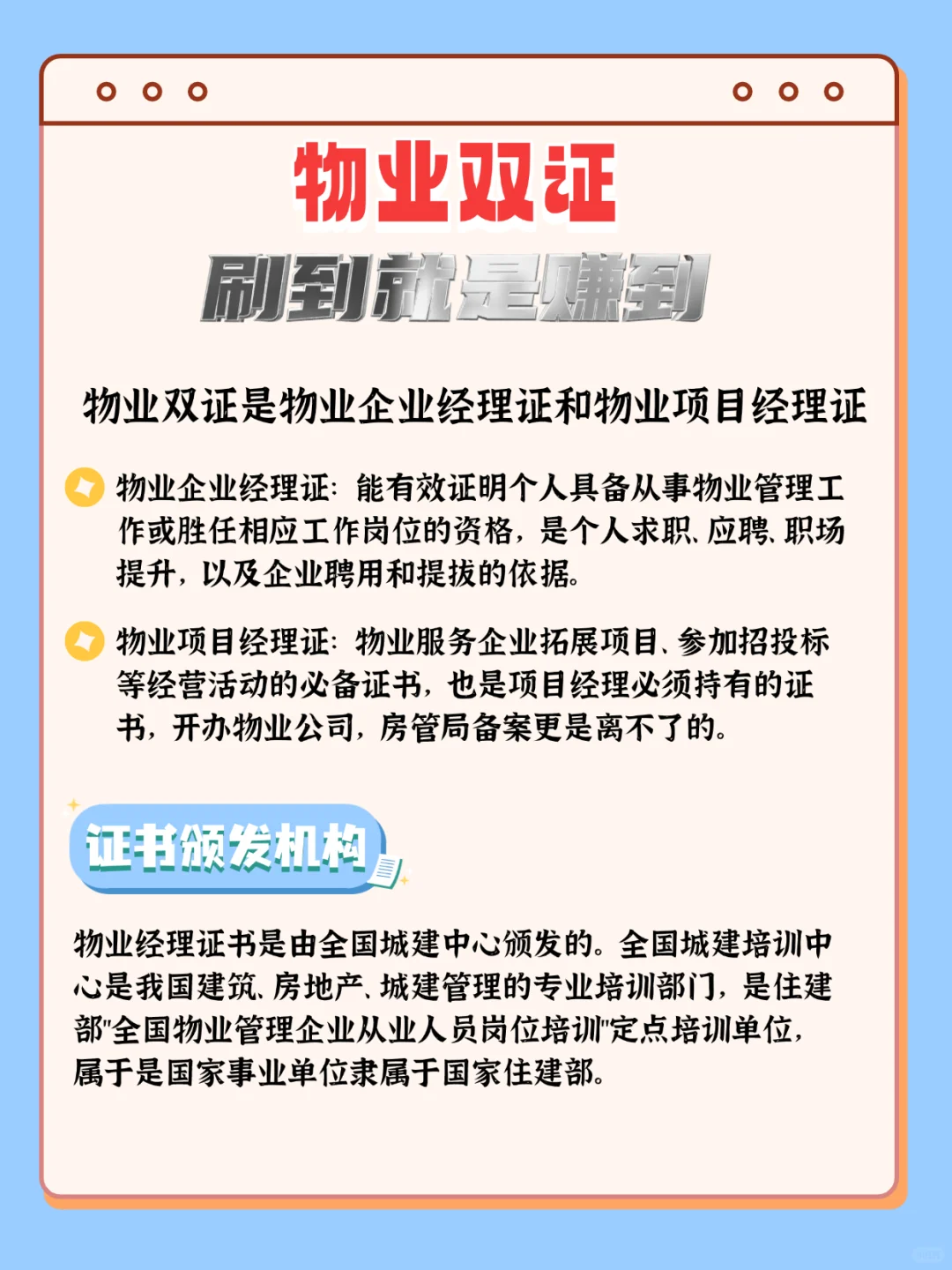 物业必备双证，你知道是什么吗？