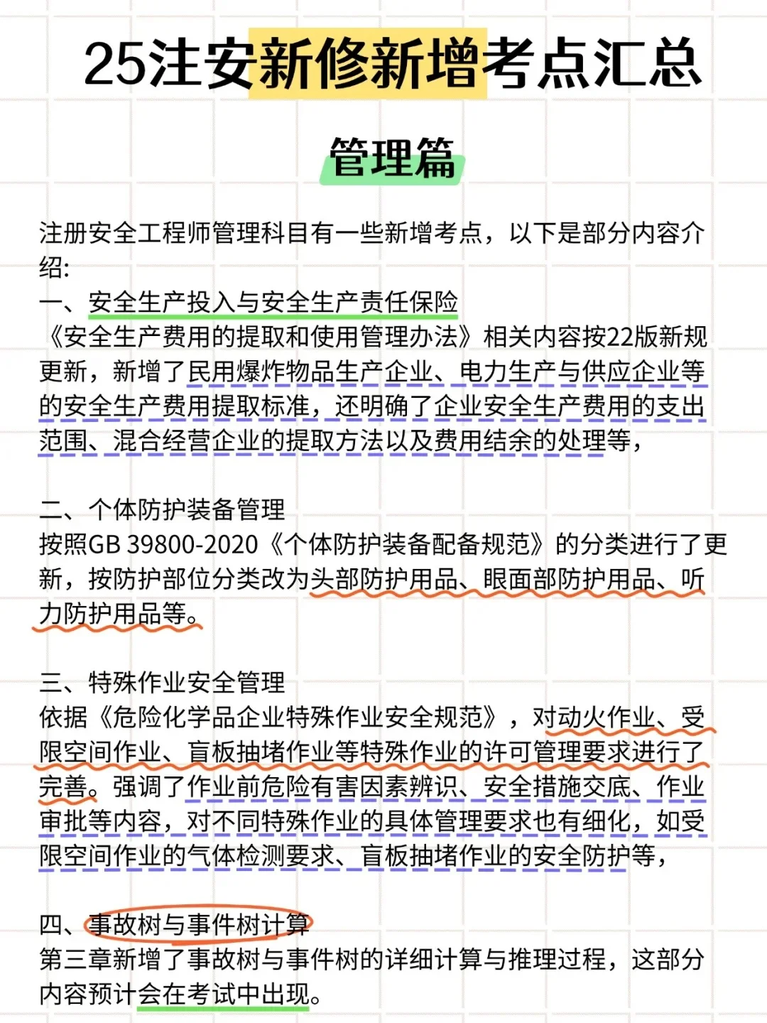 提醒一下25年注安的人别忘了还有新增考点