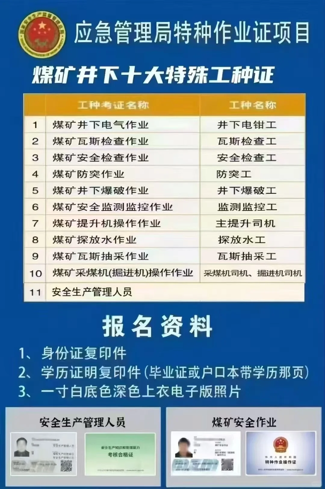 煤矿 十大 工种