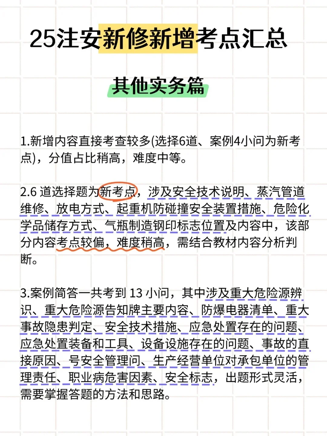 提醒一下25年注安的人别忘了还有新增考点
