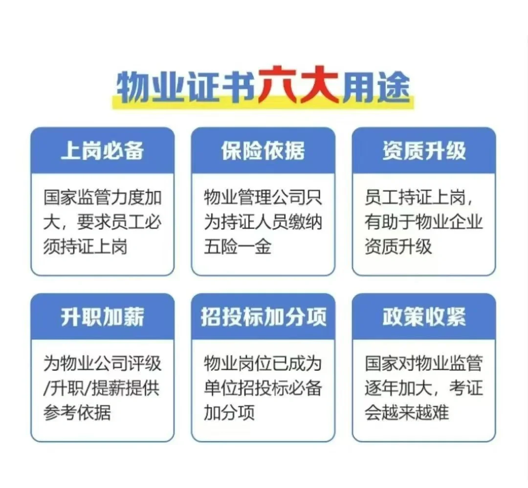 物业管理师企业经理，物业项目经理
