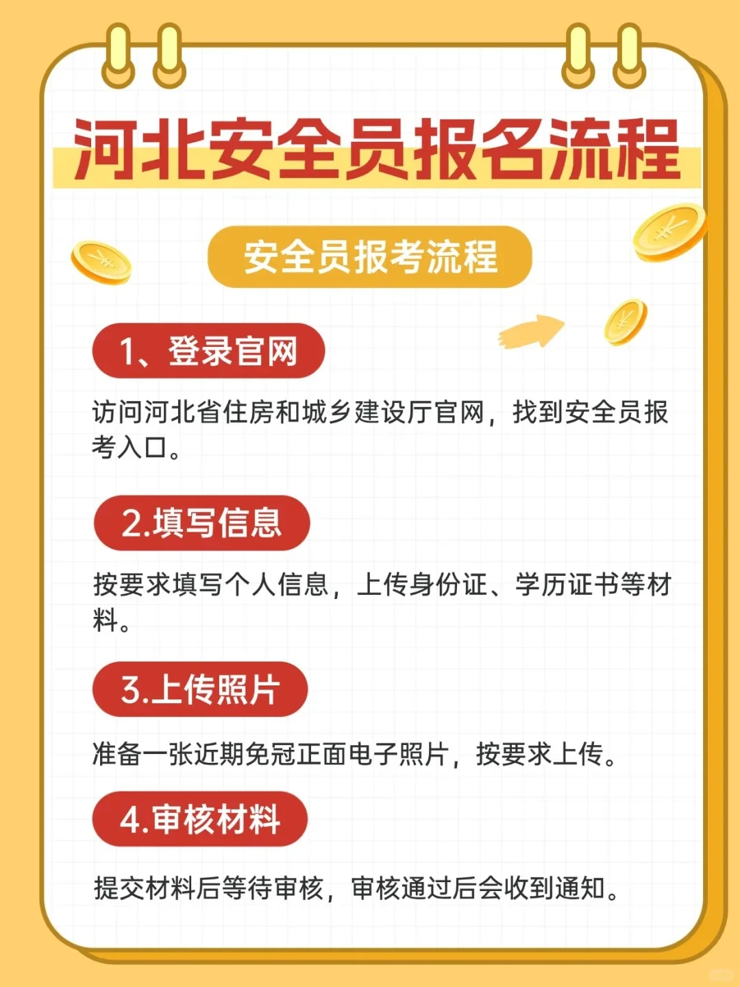 河北邯郸安全员报考流程！