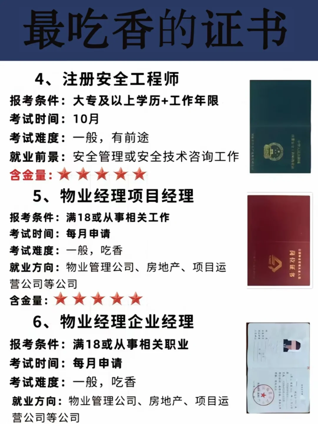 最吃香的证书 排行榜