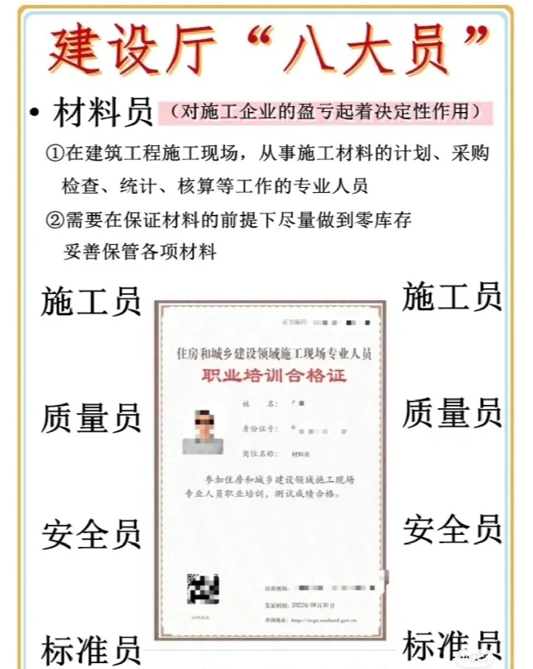 你了解施工现场八大员证吗？