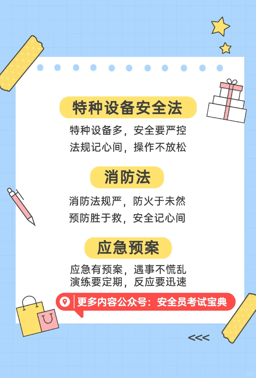 收藏！安全员A本法律法规速记口诀🔥