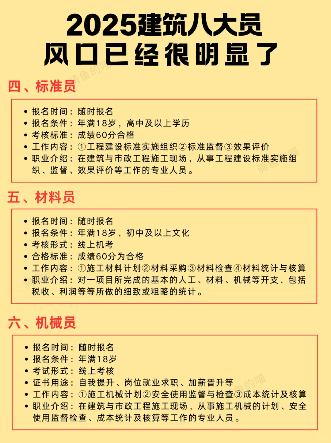 2025年建筑八大员风口已经很明显了🔥