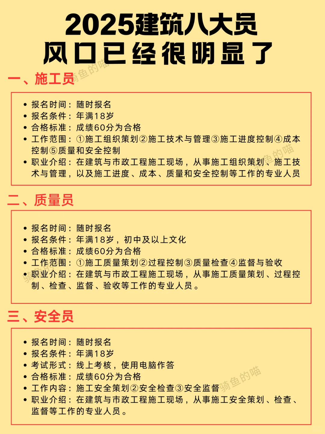 2025年建筑八大员风口已经很明显了🔥