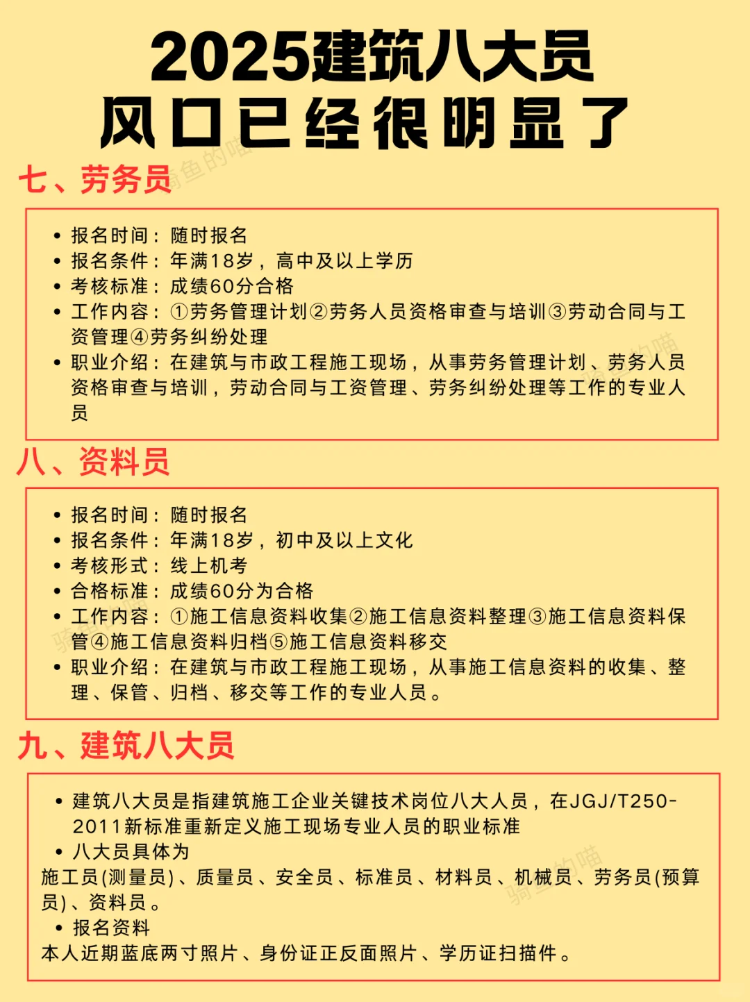 2025年建筑八大员风口已经很明显了🔥
