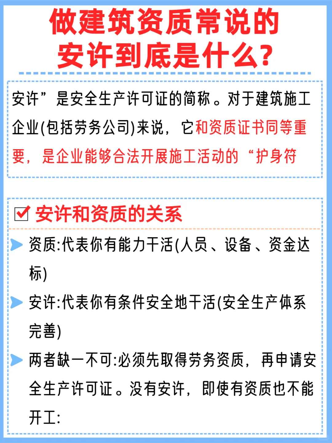 做建筑资质常说的安许到底是什么？