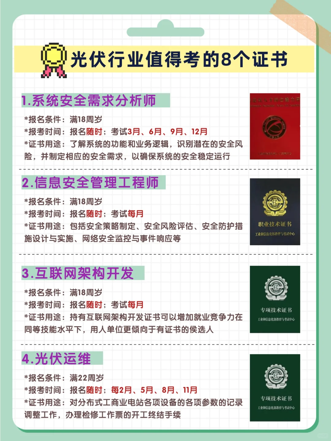 超实用‼️光伏行业值得考的8个证书