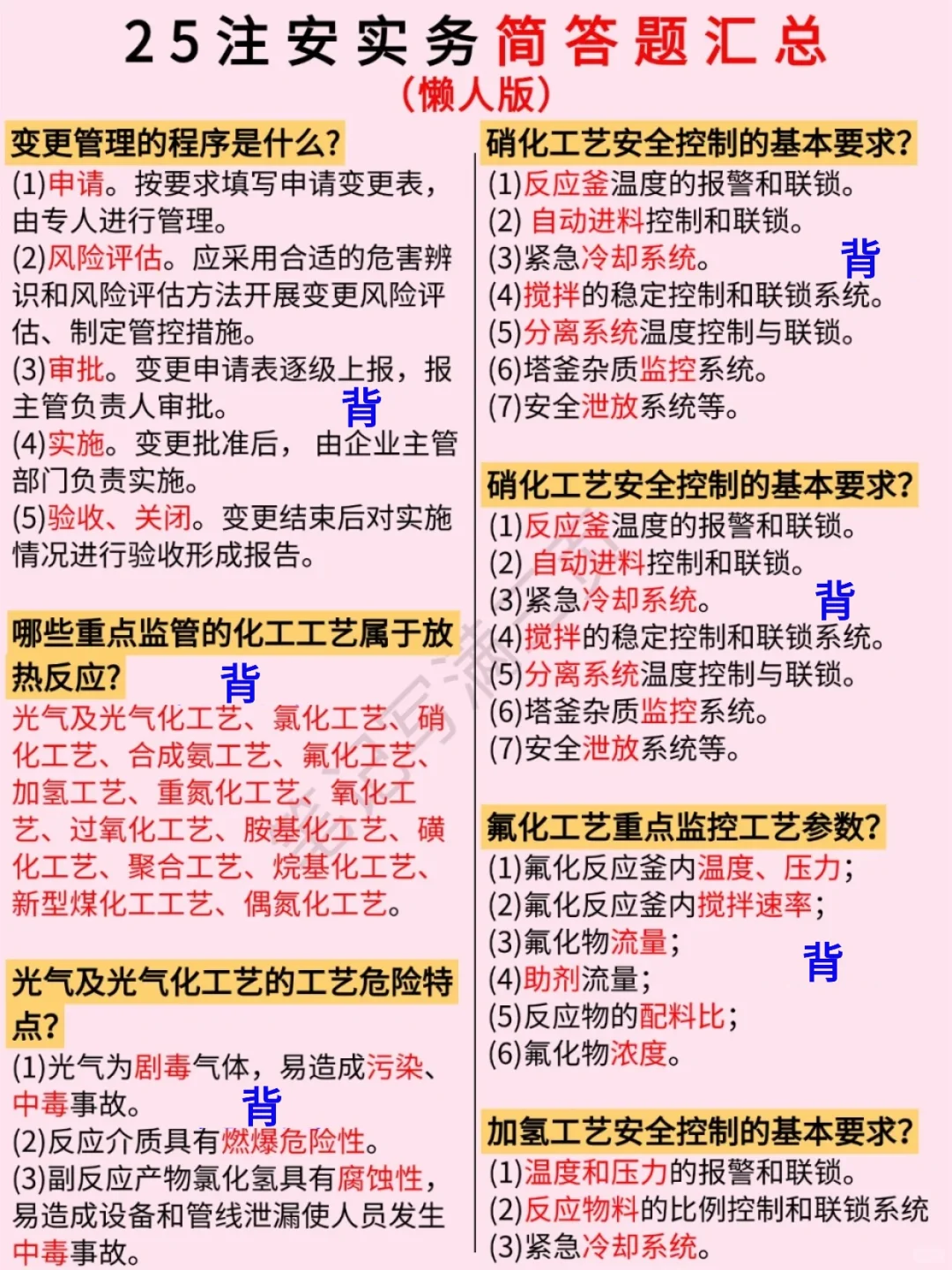 如果你注安简答脑袋空空，就疯狂背这些吧！