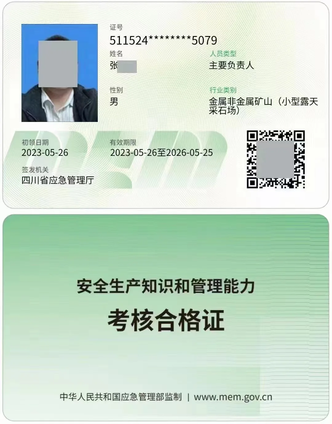 各种安全生产管理人员及主要负责人 安全员