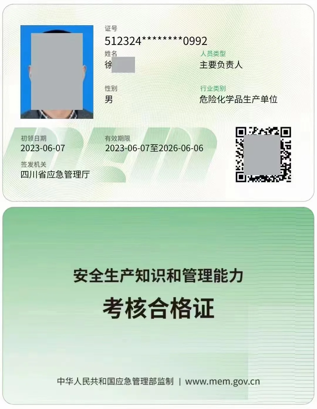 各种安全生产管理人员及主要负责人 安全员