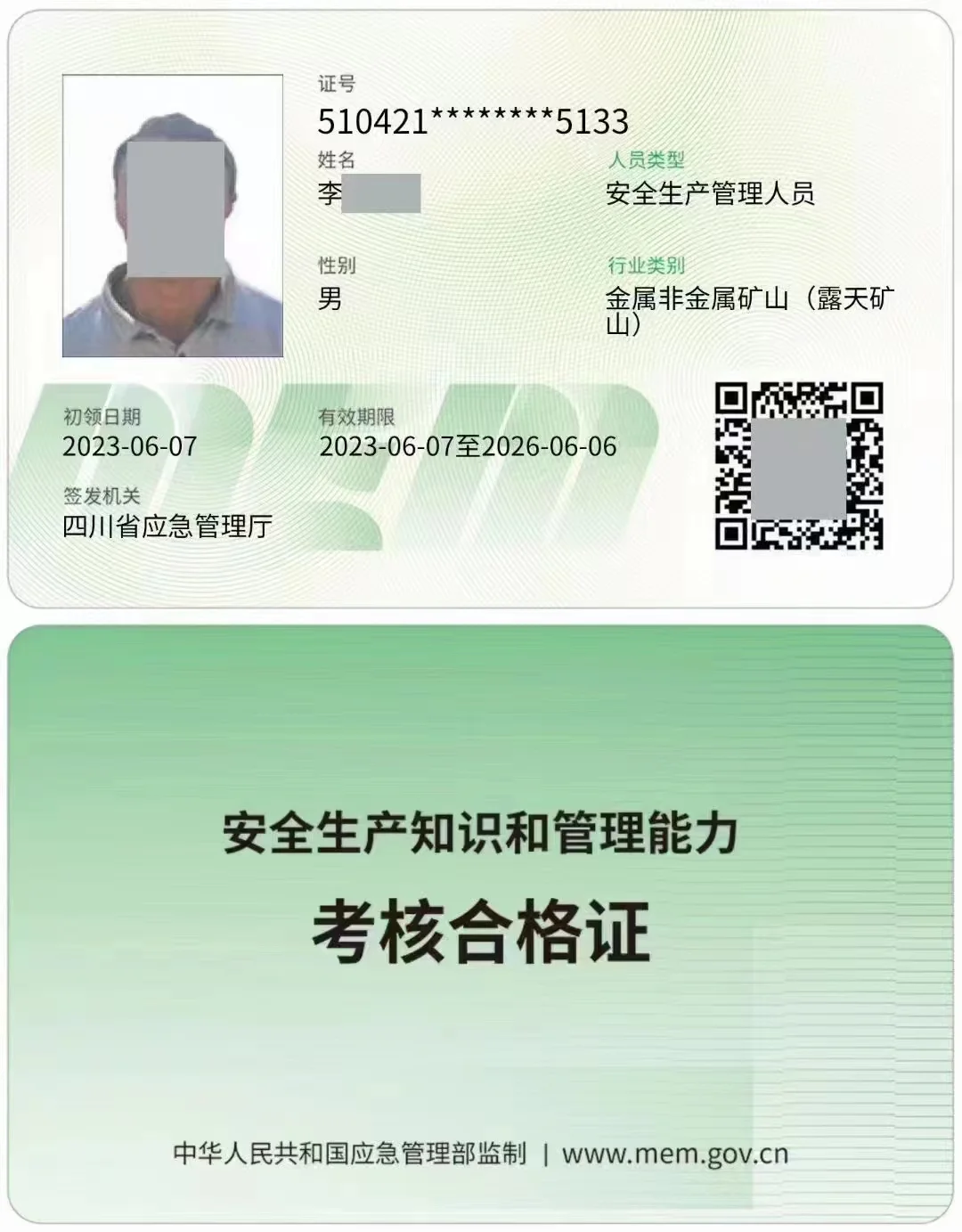 各种安全生产管理人员及主要负责人 安全员