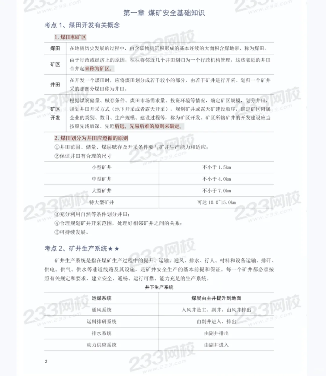 2025注安《煤矿》考前30页纸
