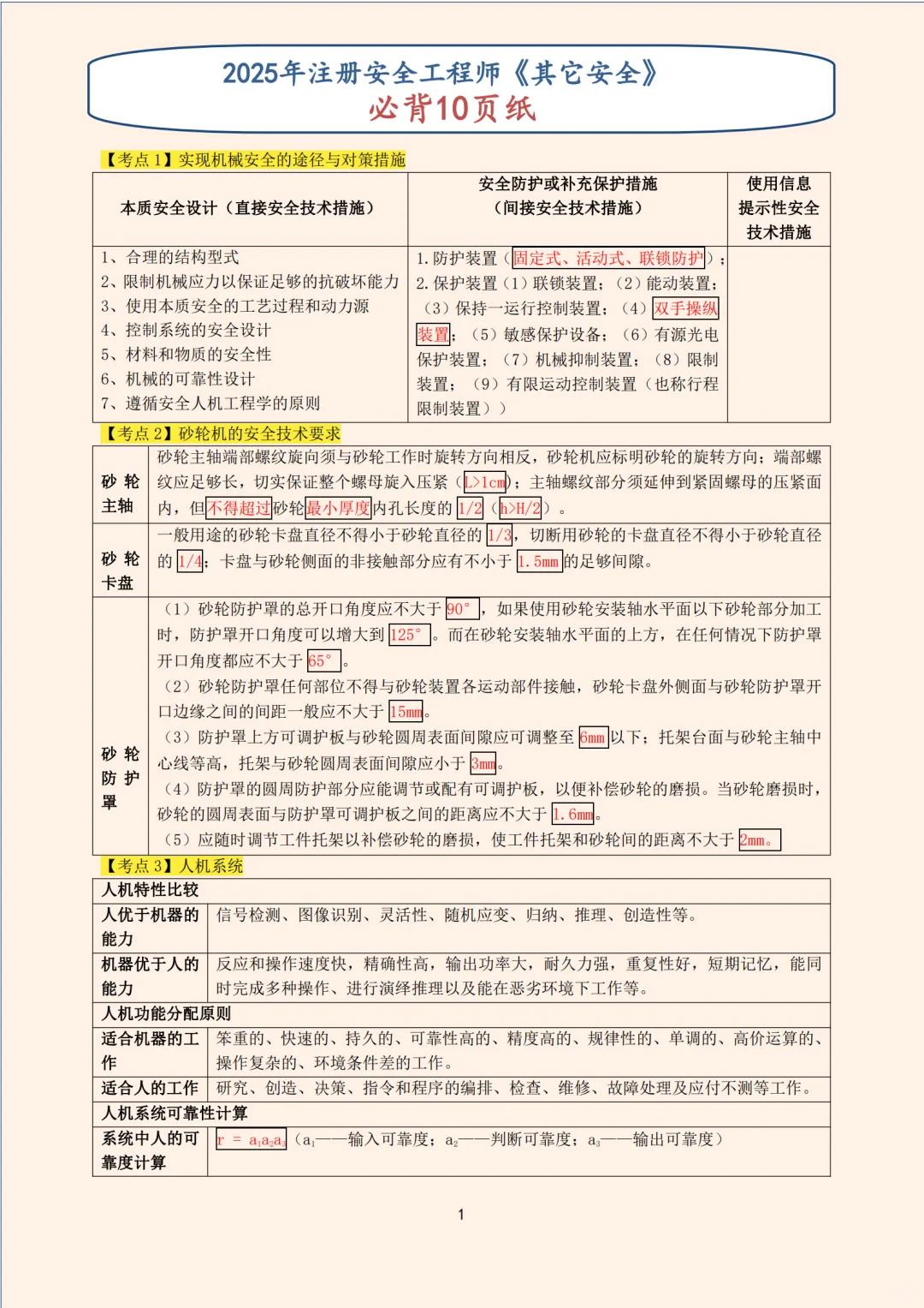 因为背到了极致，所以注安其它安全基本秒答