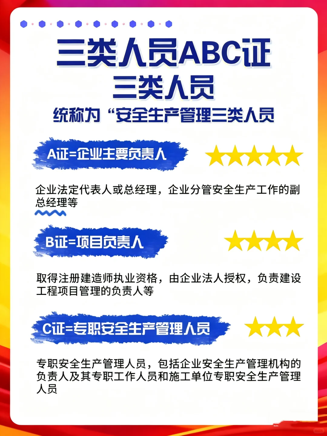 三类人员ABC的作用！