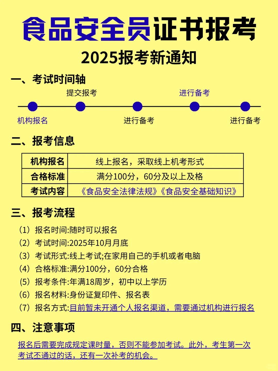 拿证干货❗️25年食品安全员证书报考新通知