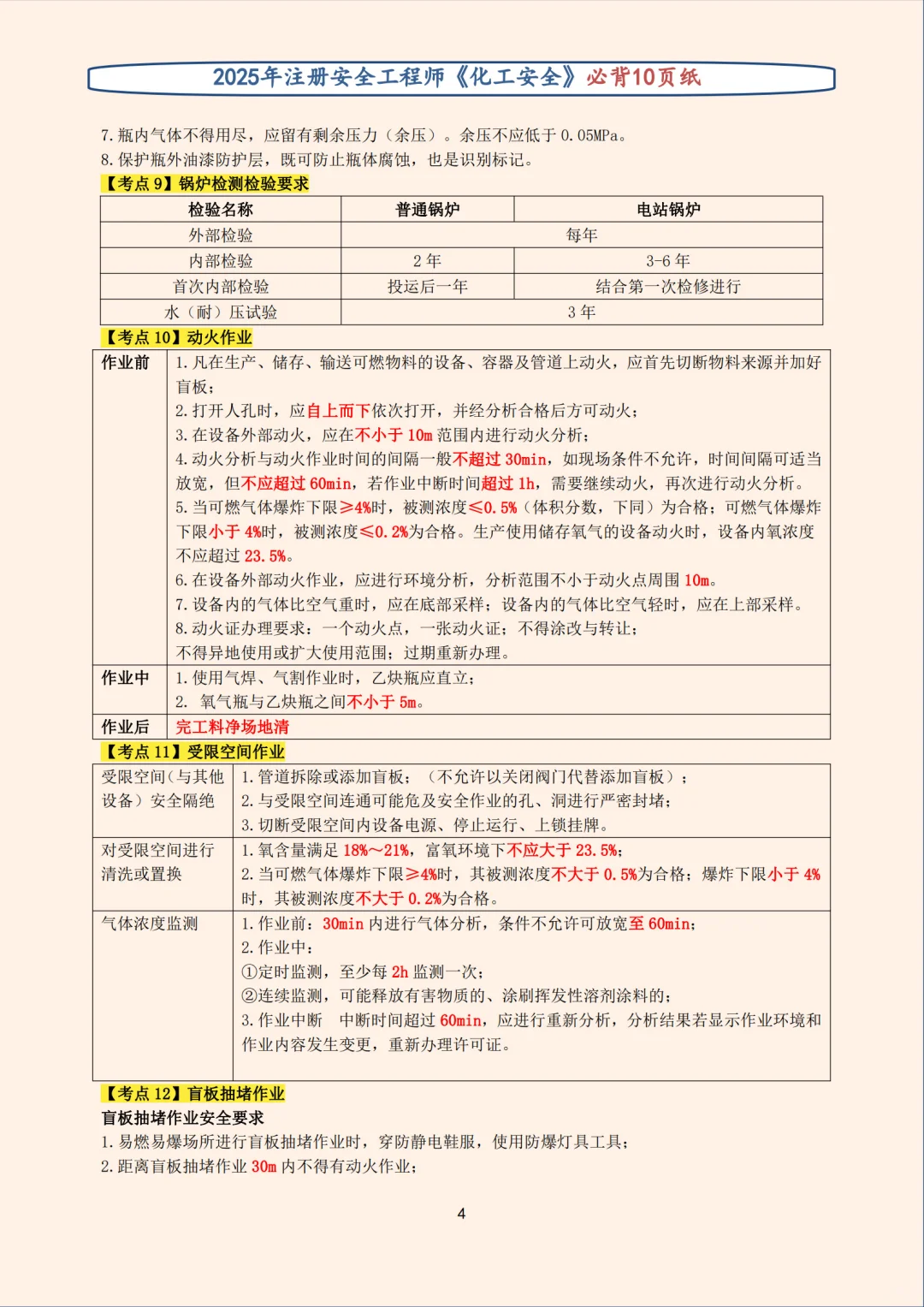 因为背到了极致，所以注安化工安全基本秒答