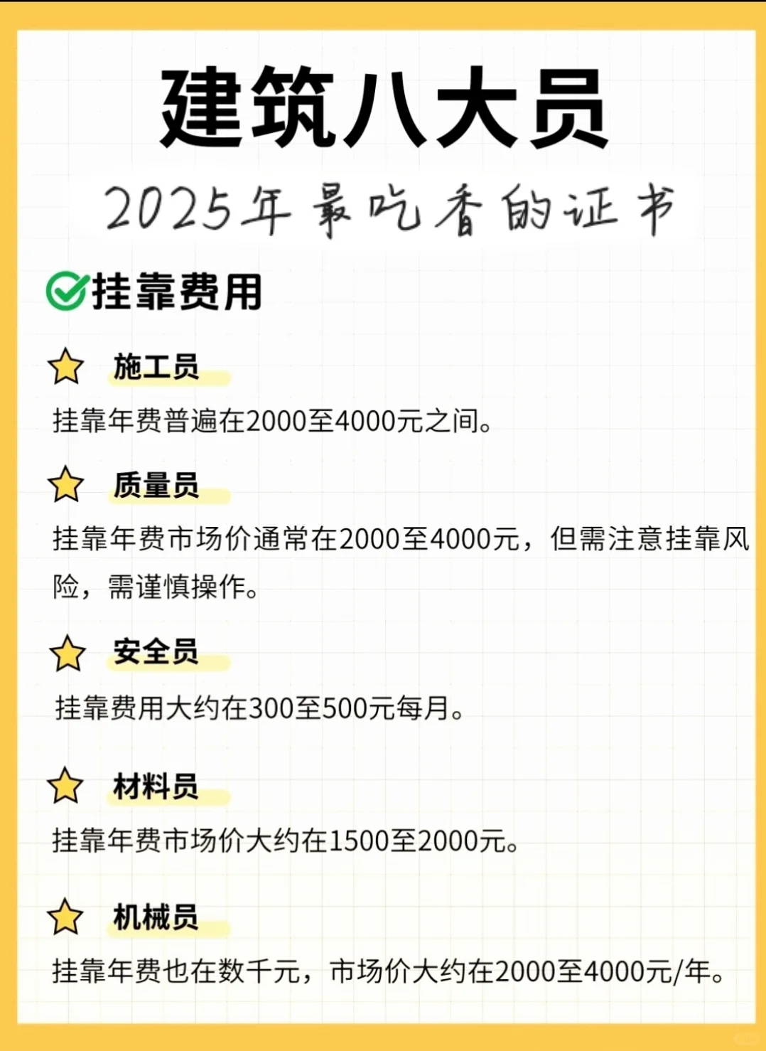 建筑八大员 || 真的很吃香✅️|||🌈?