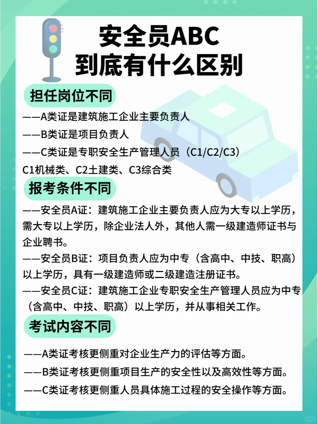 安全员ABC到底有什么区别❓一篇告诉你所有