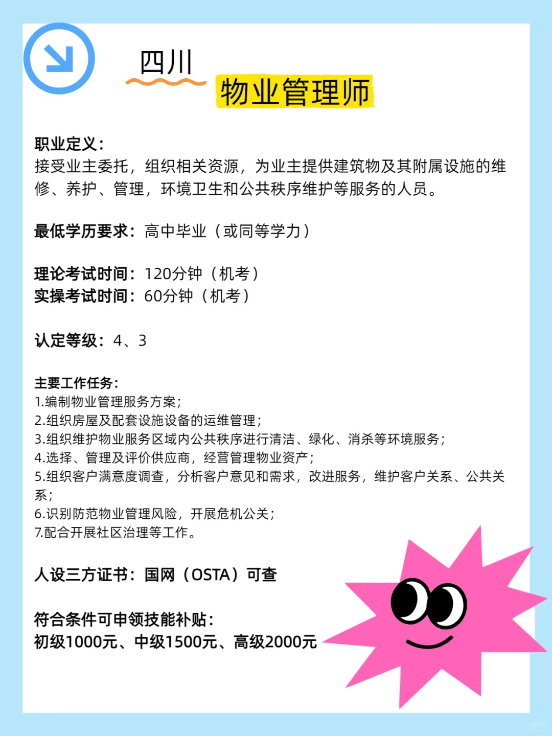 人设国网证书:物业管理师